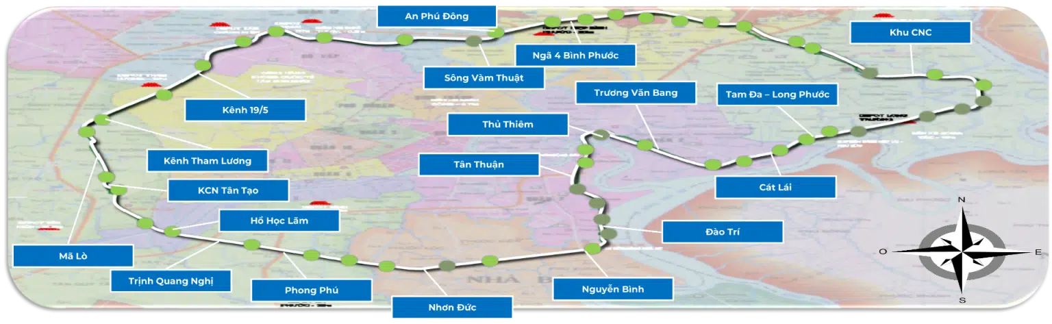 Quy hoạch tuyến Metro số 10 Vành đai ngoài TP HCM