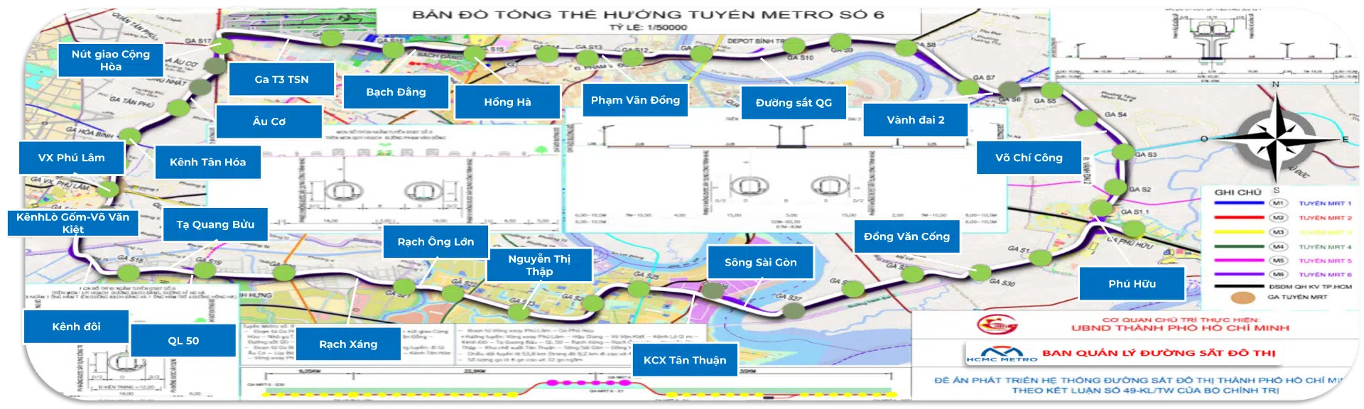 Quy hoạch tuyến Metro số 6 Vành đai trong TP HCM